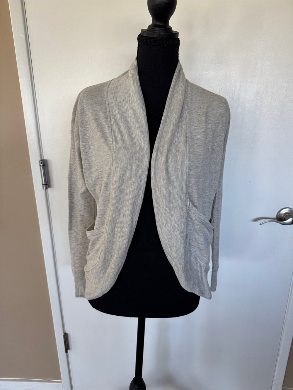 Athleta Light Gray Open-Front Women's Cardigan